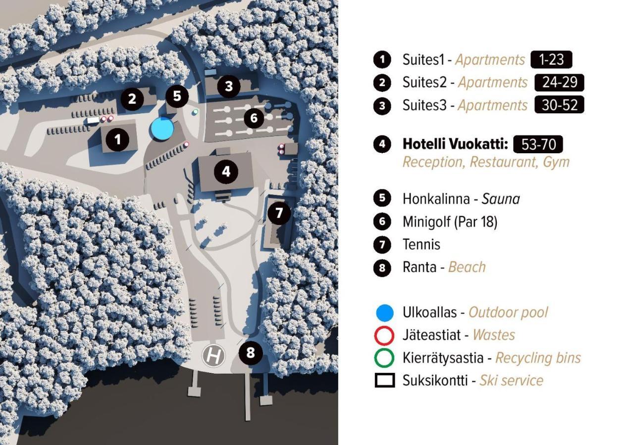 Aateli Lakeside Chalets - Former Vuokatti Suites Exterior photo